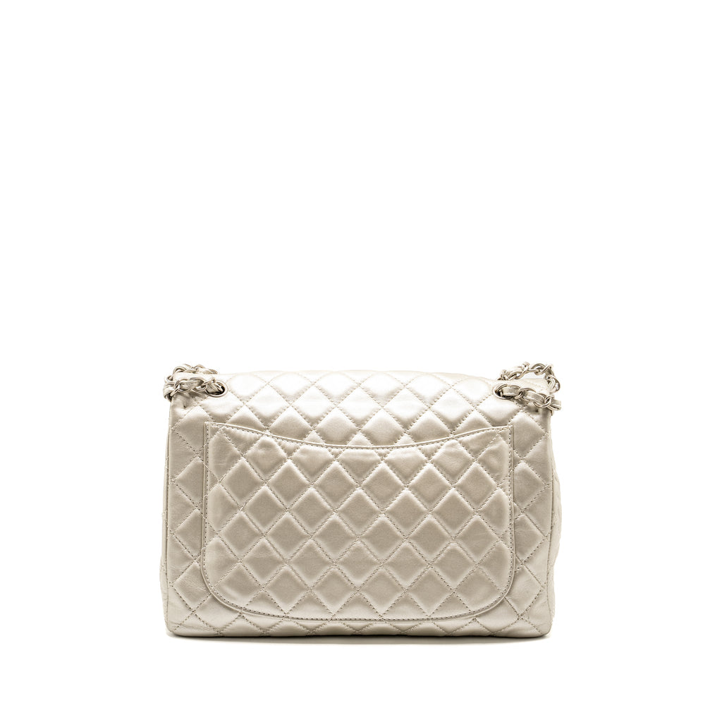 Chanel Classic Quilted Flap Bag Lambskin Metallic Pale Gold
