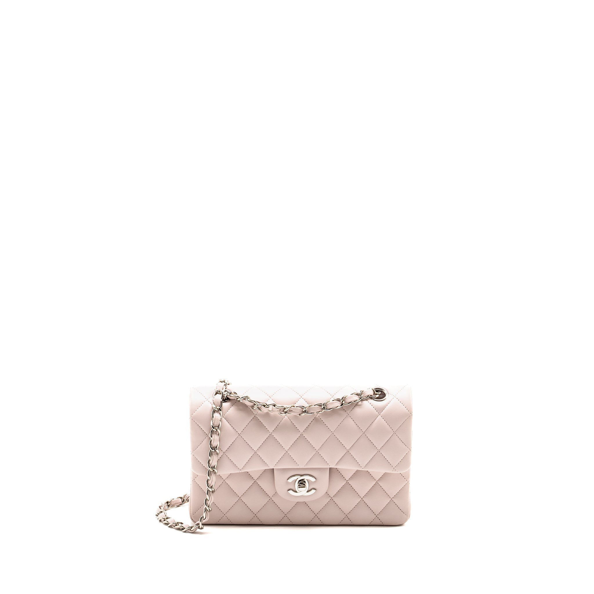Chanel Small Classic Double Flap Bag Lambskin Light Purple  (Microchip)