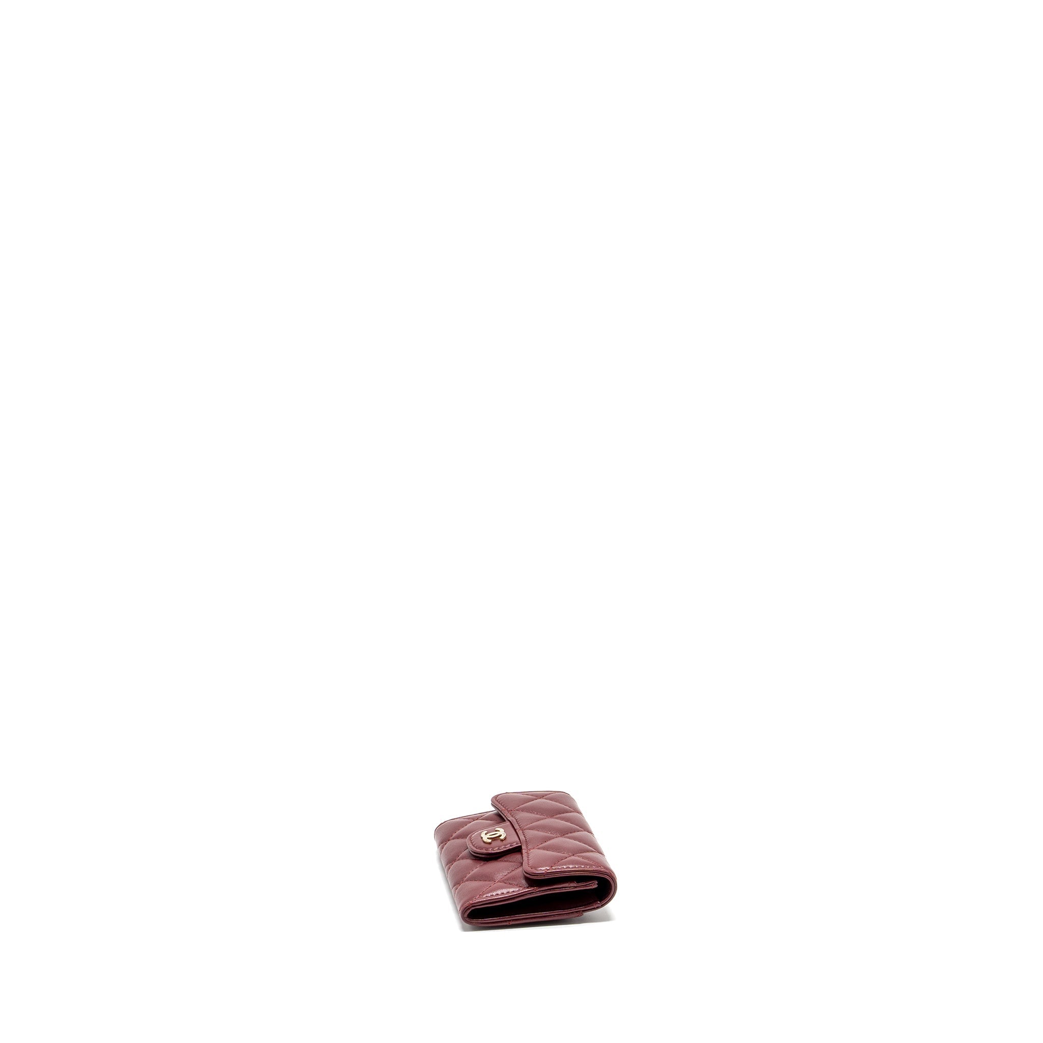 Chanel Classic Flap card holder lambskin burgundy