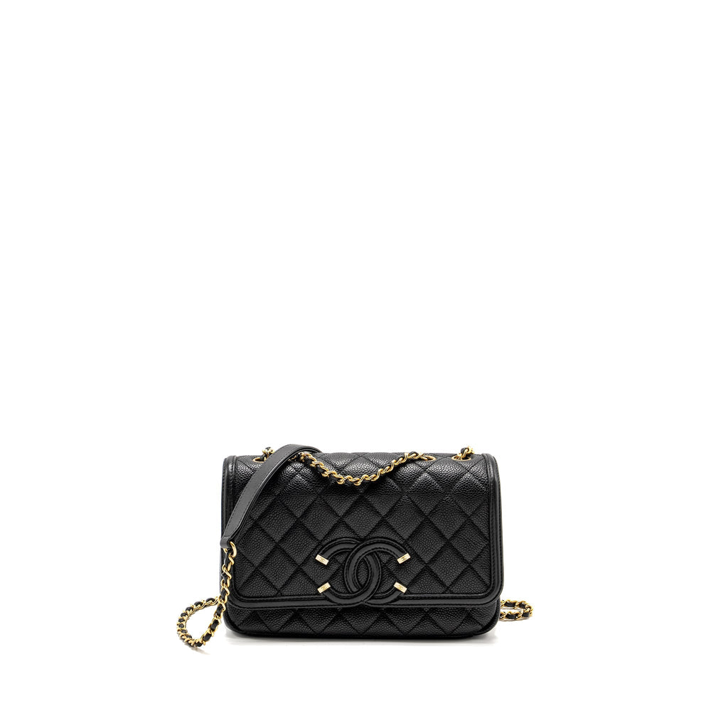 Chanel Filigree Flap Bag Caviar Black