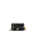 Chanel Pearl Crush Mini Rectangular Flap Bag Lambskin Black  (Microchip)