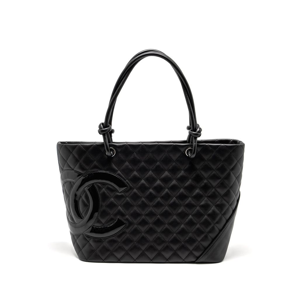 Chanel Cambon Ligne Tote Bag calfskin Black
