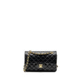 Chanel Small Classic Double Flap Bag Lambskin Black  (microchip)