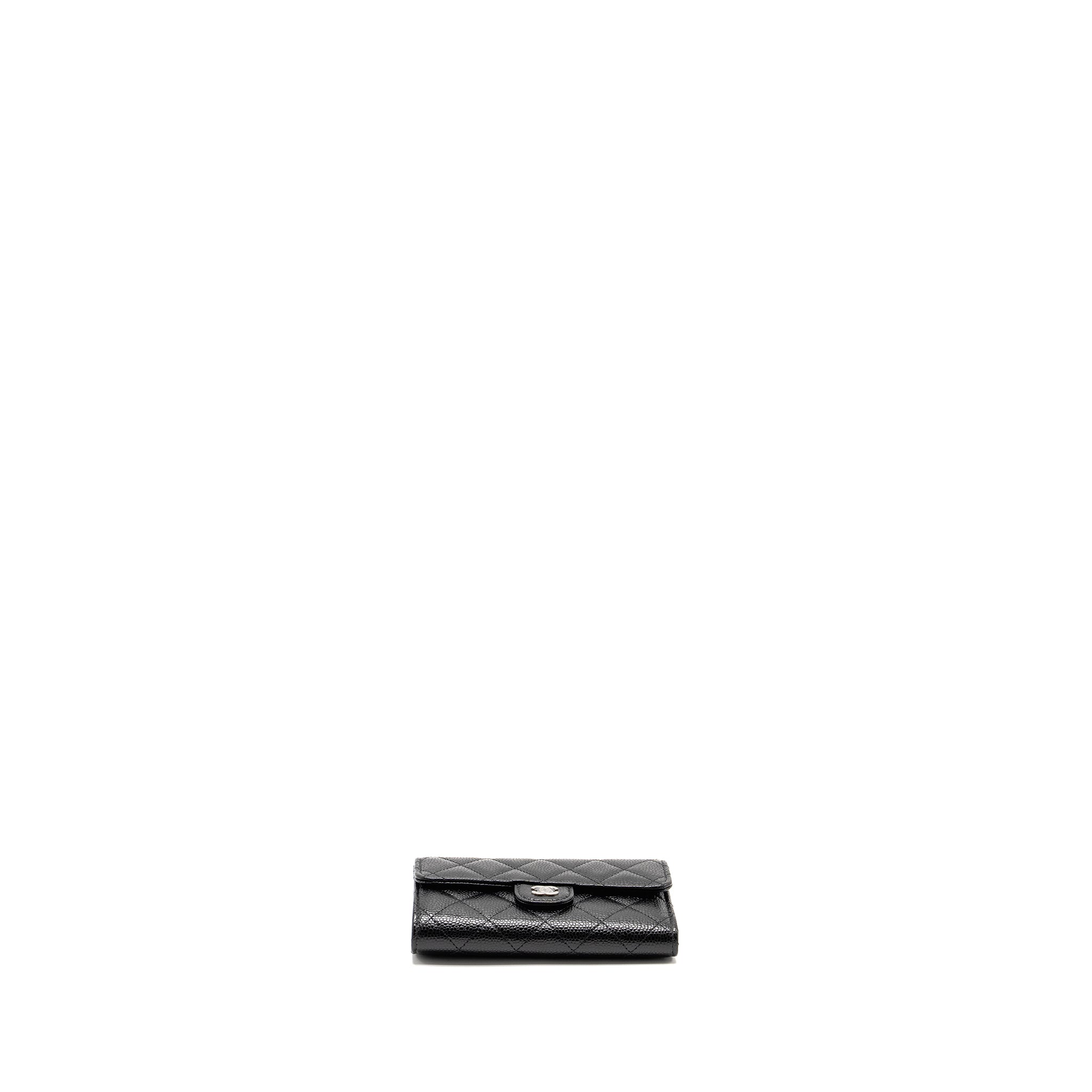 Chanel Classic Flap Wallet Caviar Black  (Microchip)