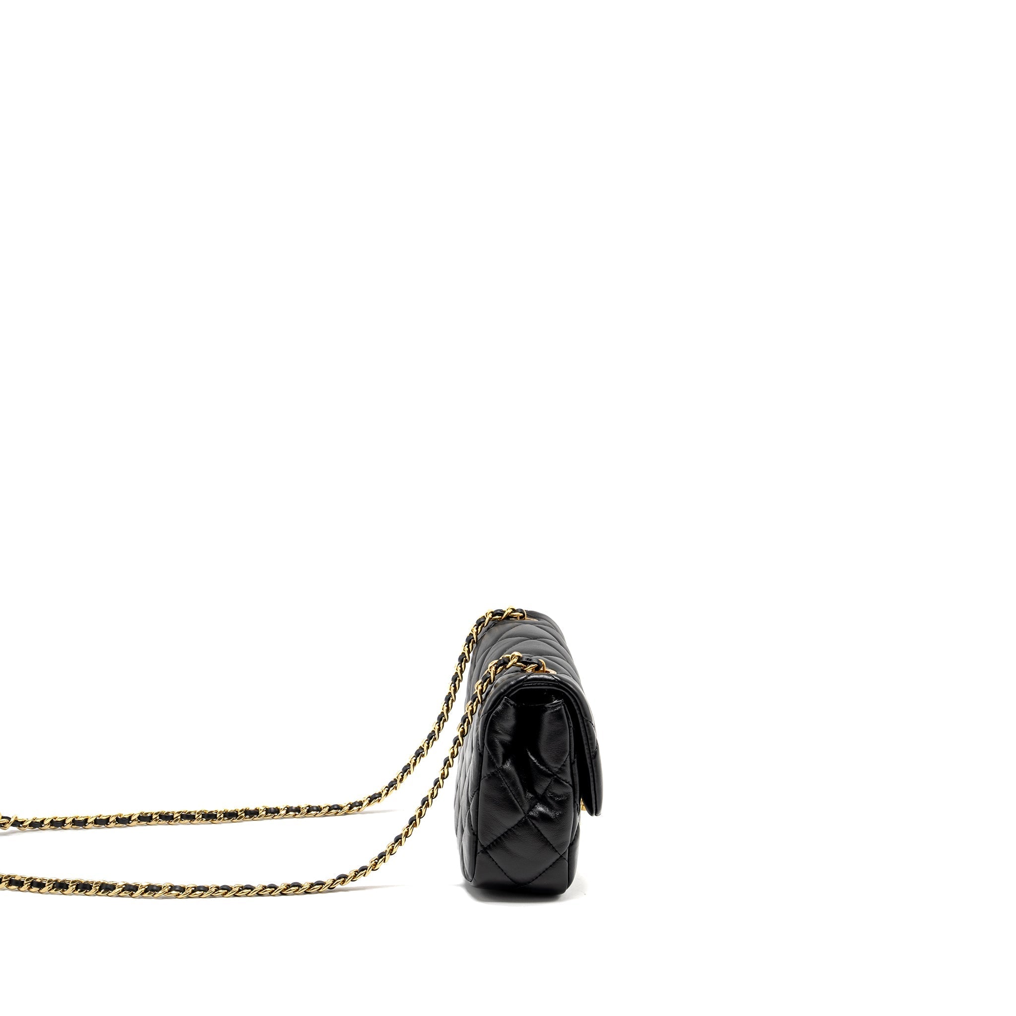 Chanel 22B Mini FlapBag Lambskin Black  (Microchip)