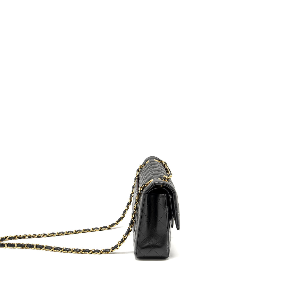 Chanel  Medium Classic Double  Flap Bag Lambskin Black