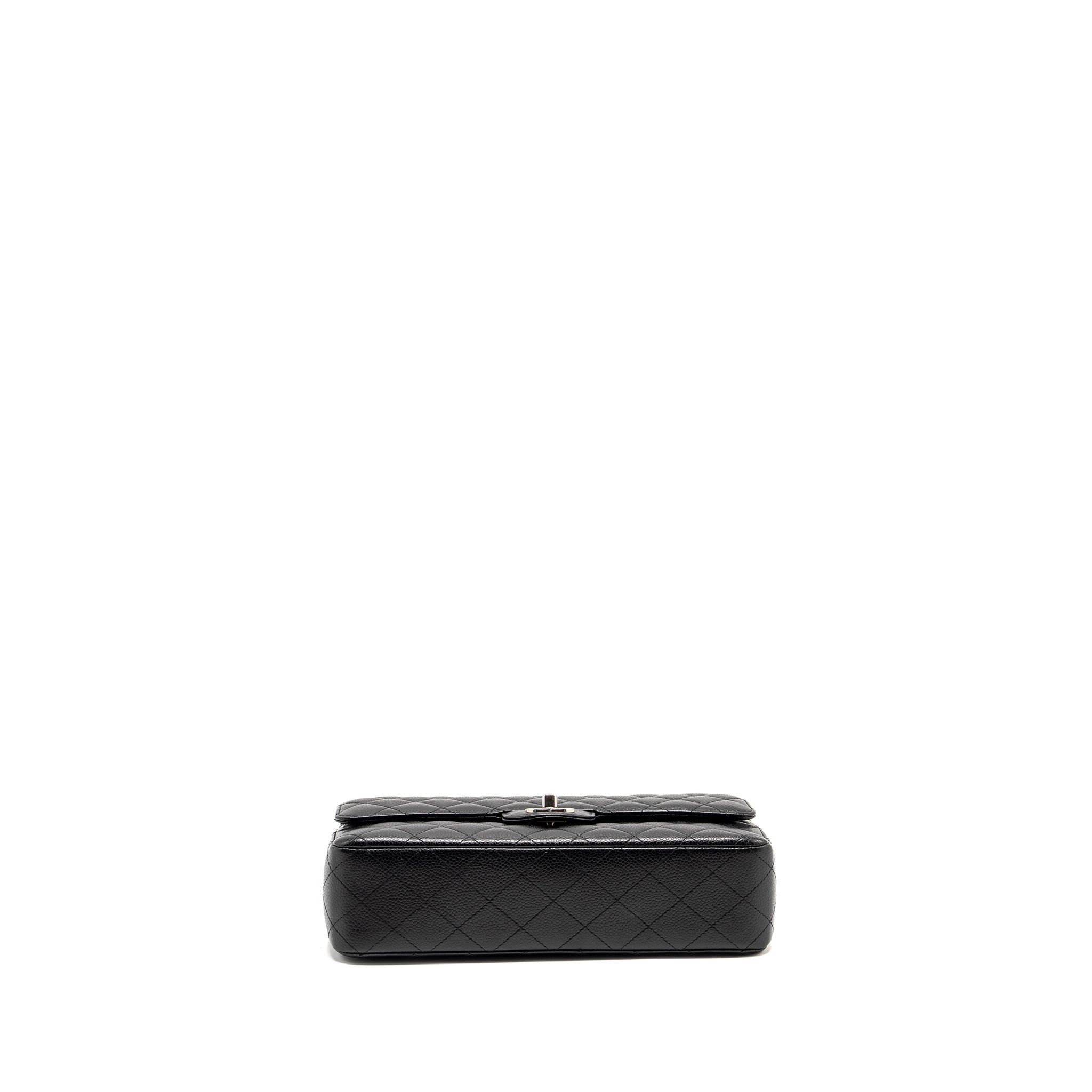 Chanel Medium Classic Double Flap Bag CAVIAR Black  (Microchip)