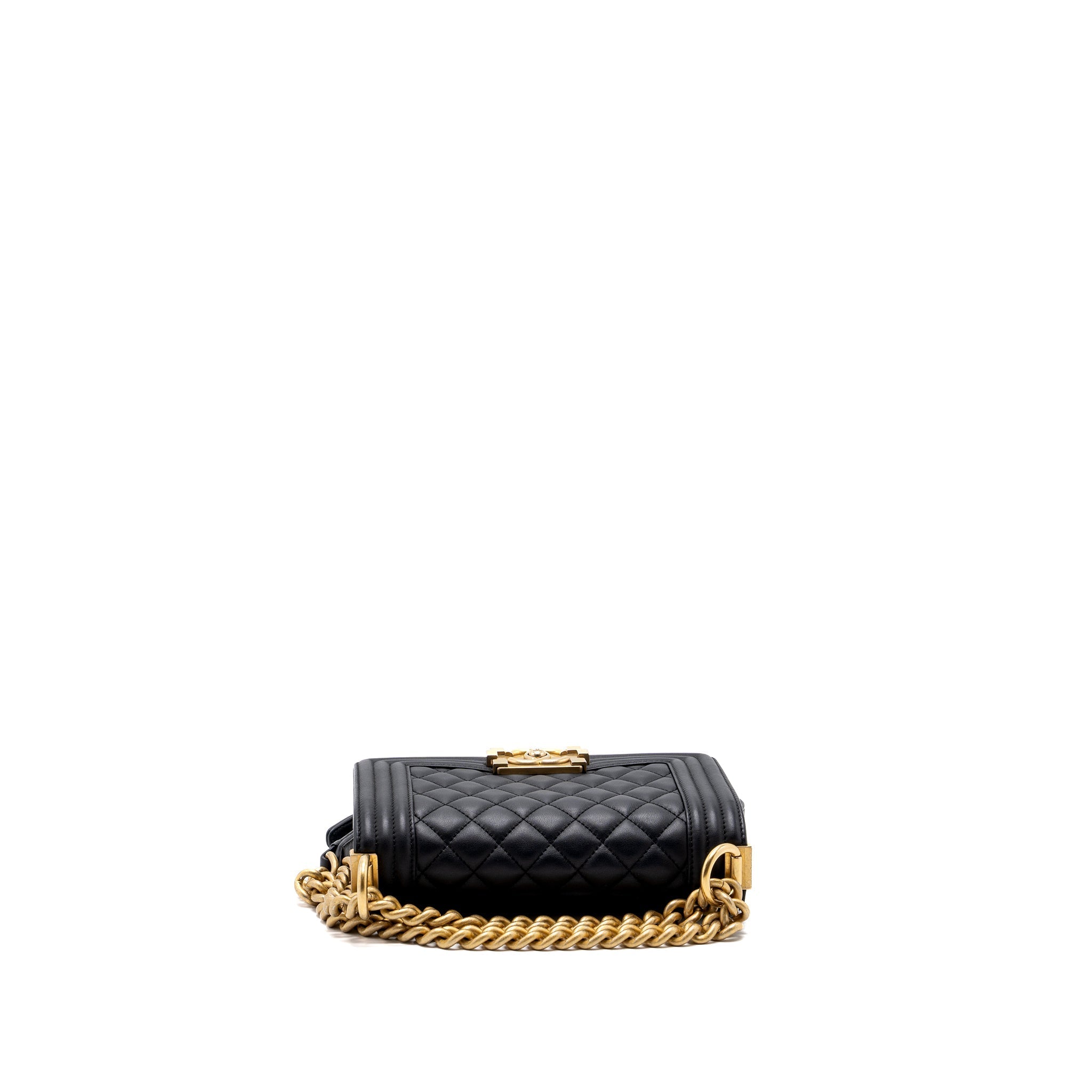 Chanel small boy bag calfskin black