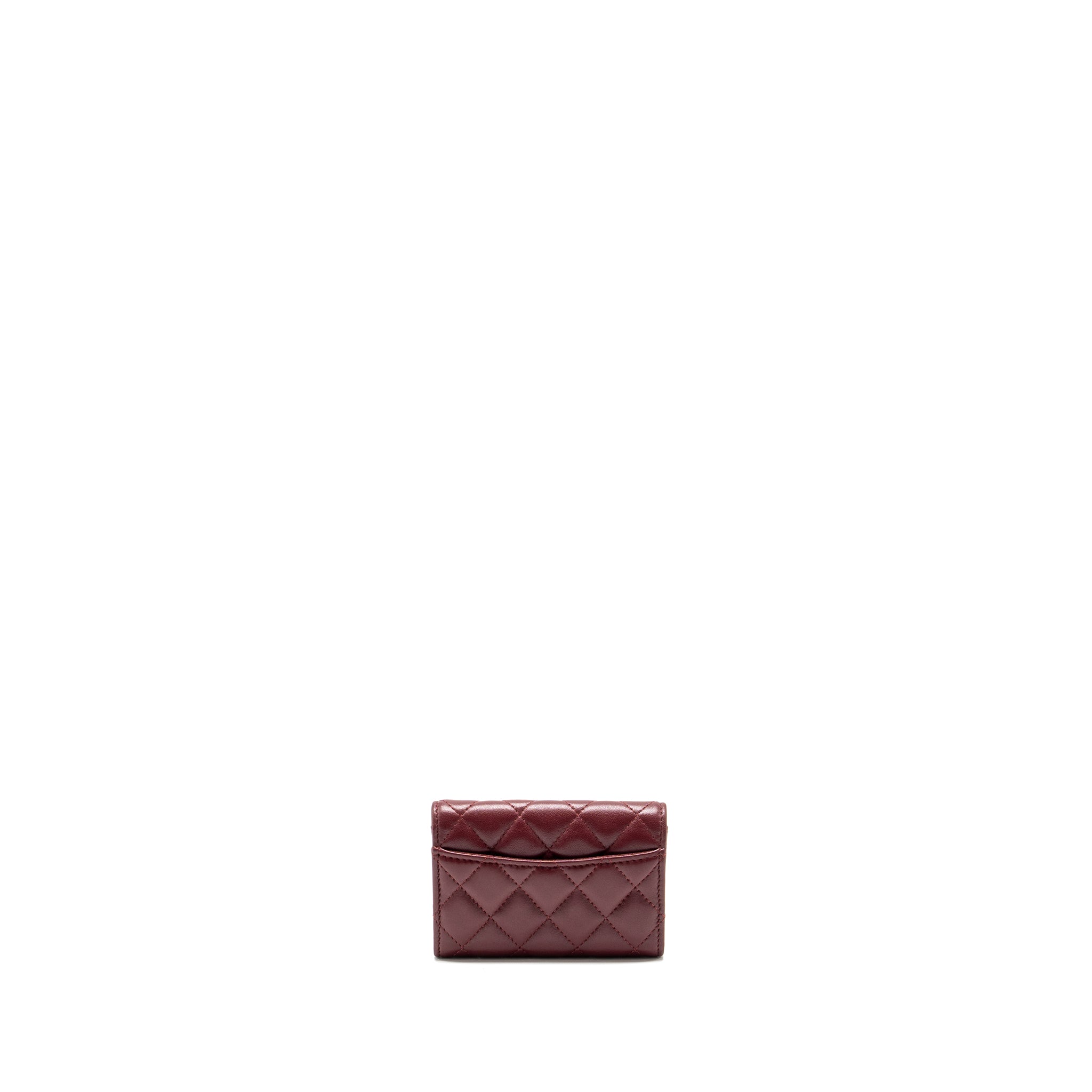 Chanel Classic Flap card holder lambskin burgundy