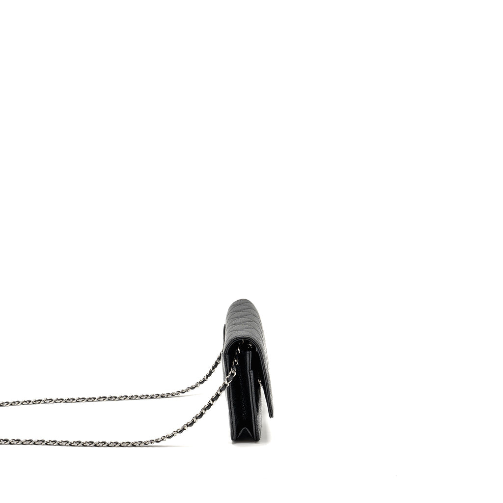Chanel Classic Wallet On Chain Caviar Black  (Microchip)