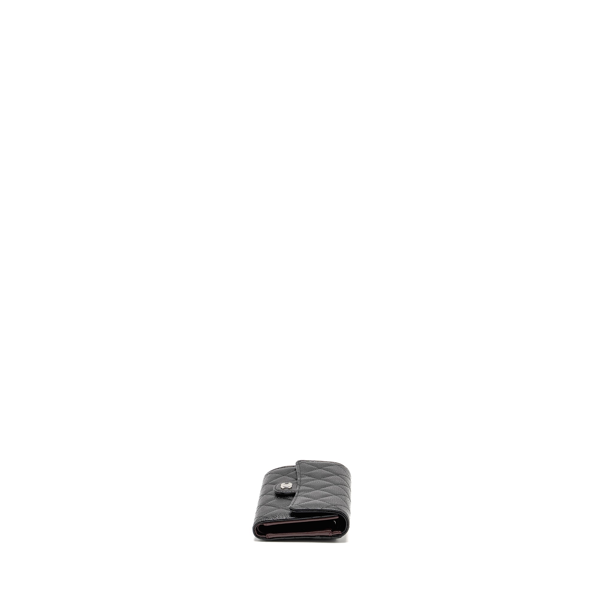 Chanel Classic Flap Wallet Caviar Black  (Microchip)