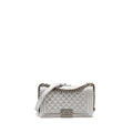 Chanel Medium Boy Bag Lambskin Silver