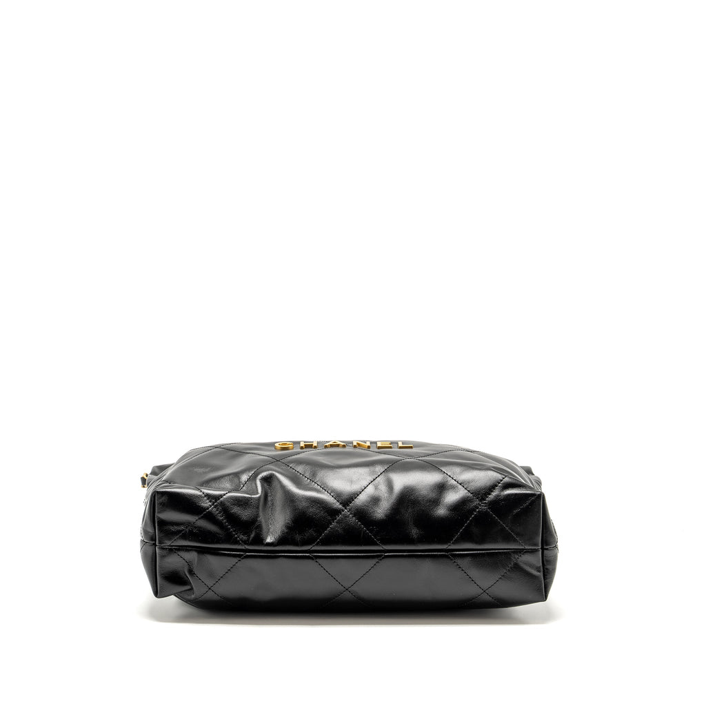 Chanel Small 22 Bag Shiny Calfskin Black  (Microchip)