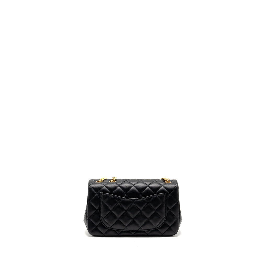 Chanel 25P Camellia Adjustable Chain Flap Bag Lambskin Black (microchip)