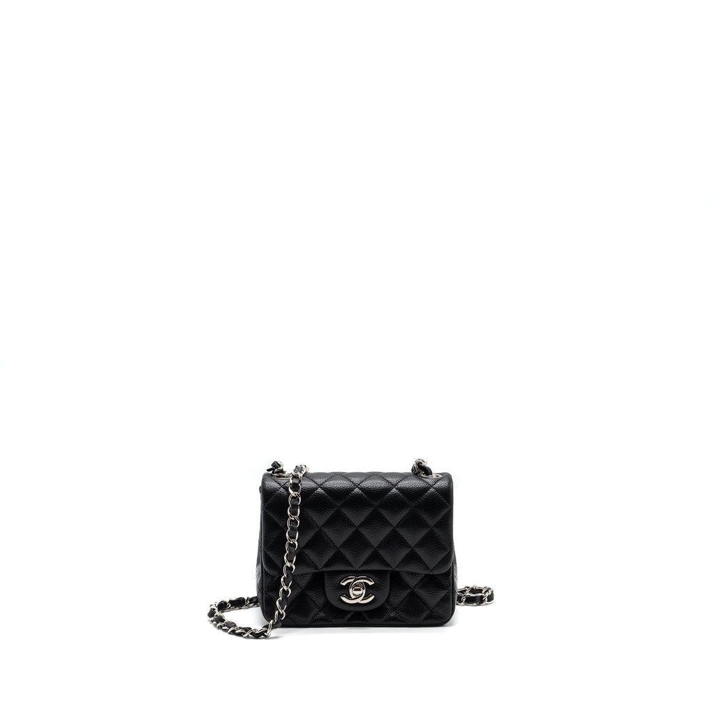 Chanel Classic Mini Square Flap Bag Caviar Black