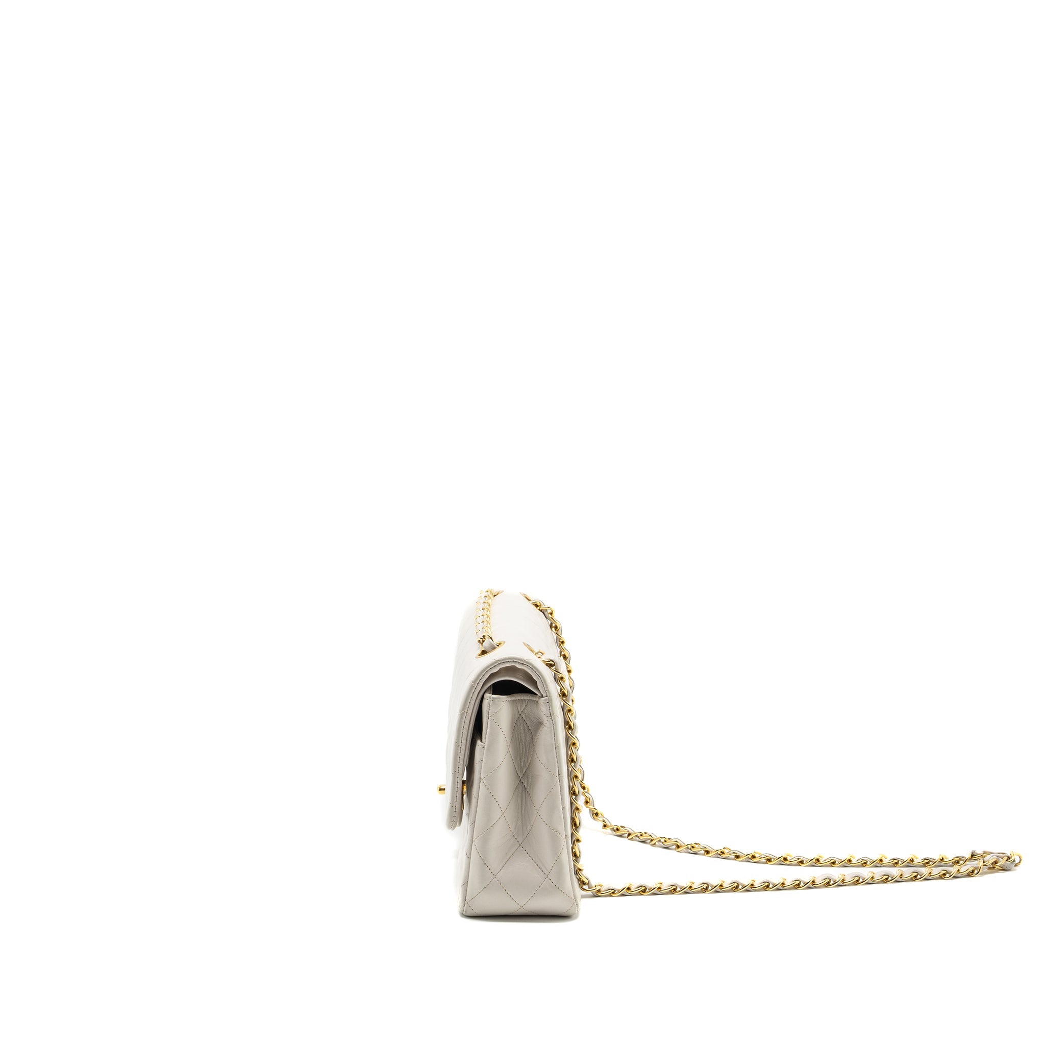 Chanel vintage Medium Classic Double Flap Bag Lambskin White