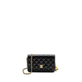 Chanel Pearl Crush Wallet on Chain Lambskin Black  (Microchip)
