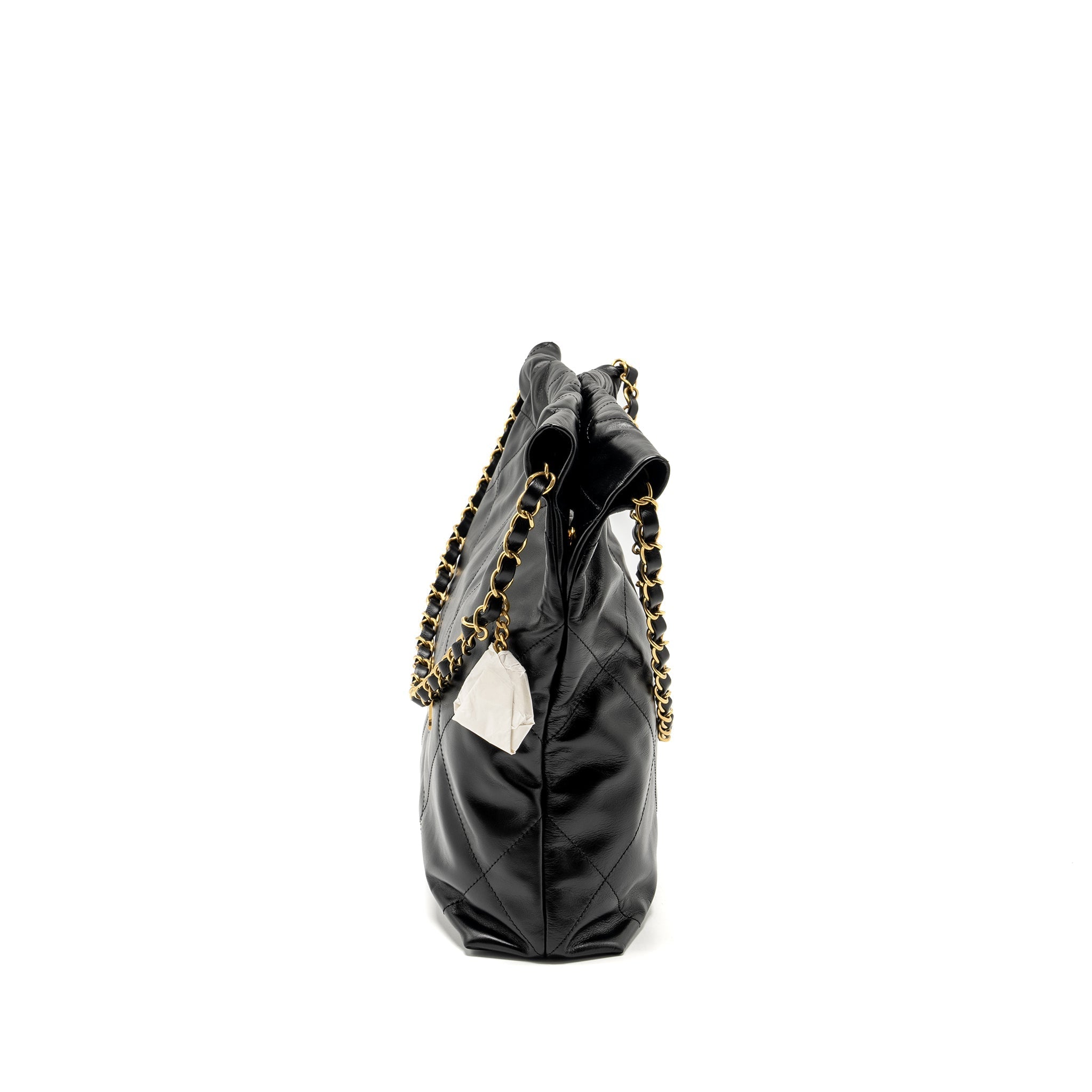 Chanel Small 22 Bag Shiny Calfskin Black  (Microchip)
