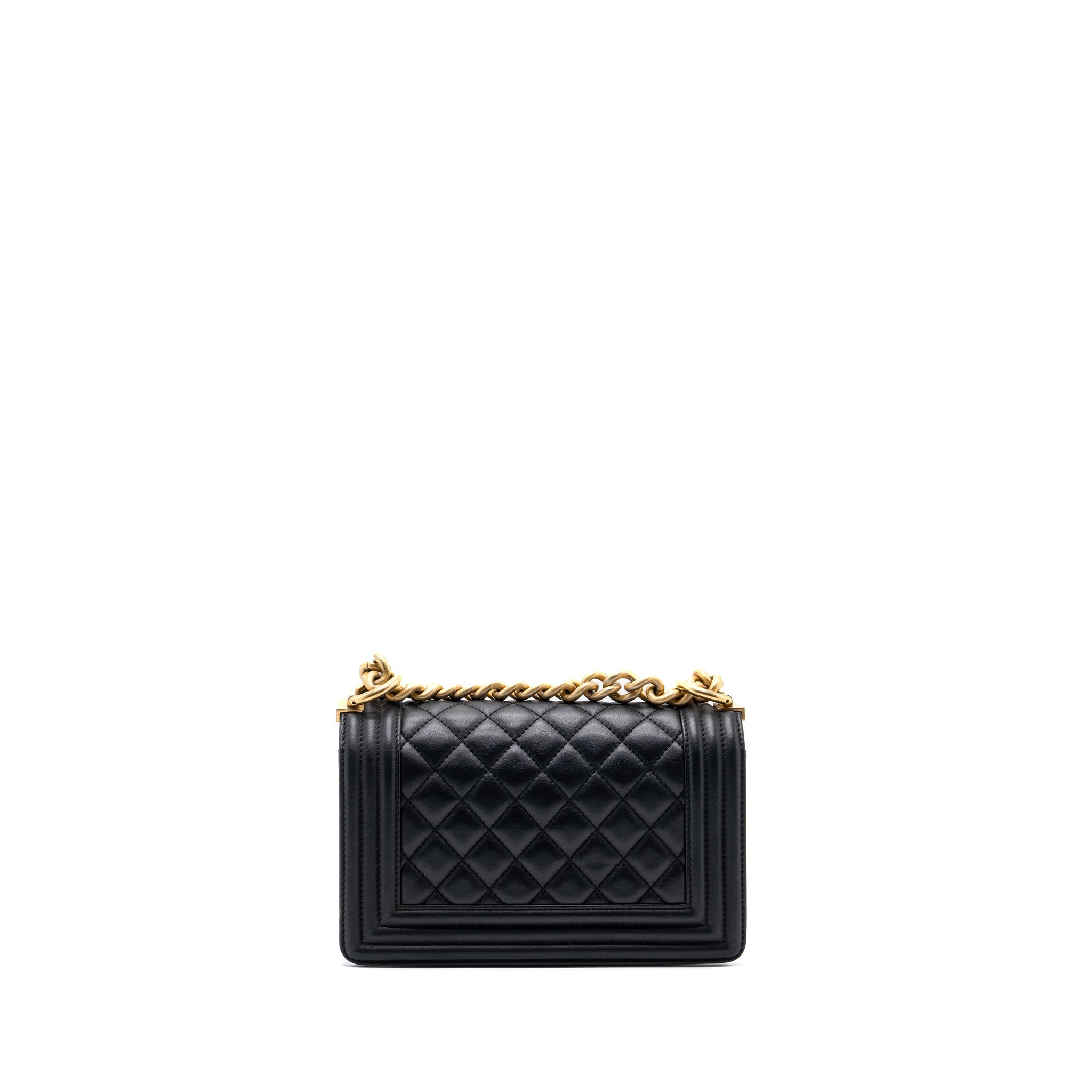 Chanel small boy bag calfskin black