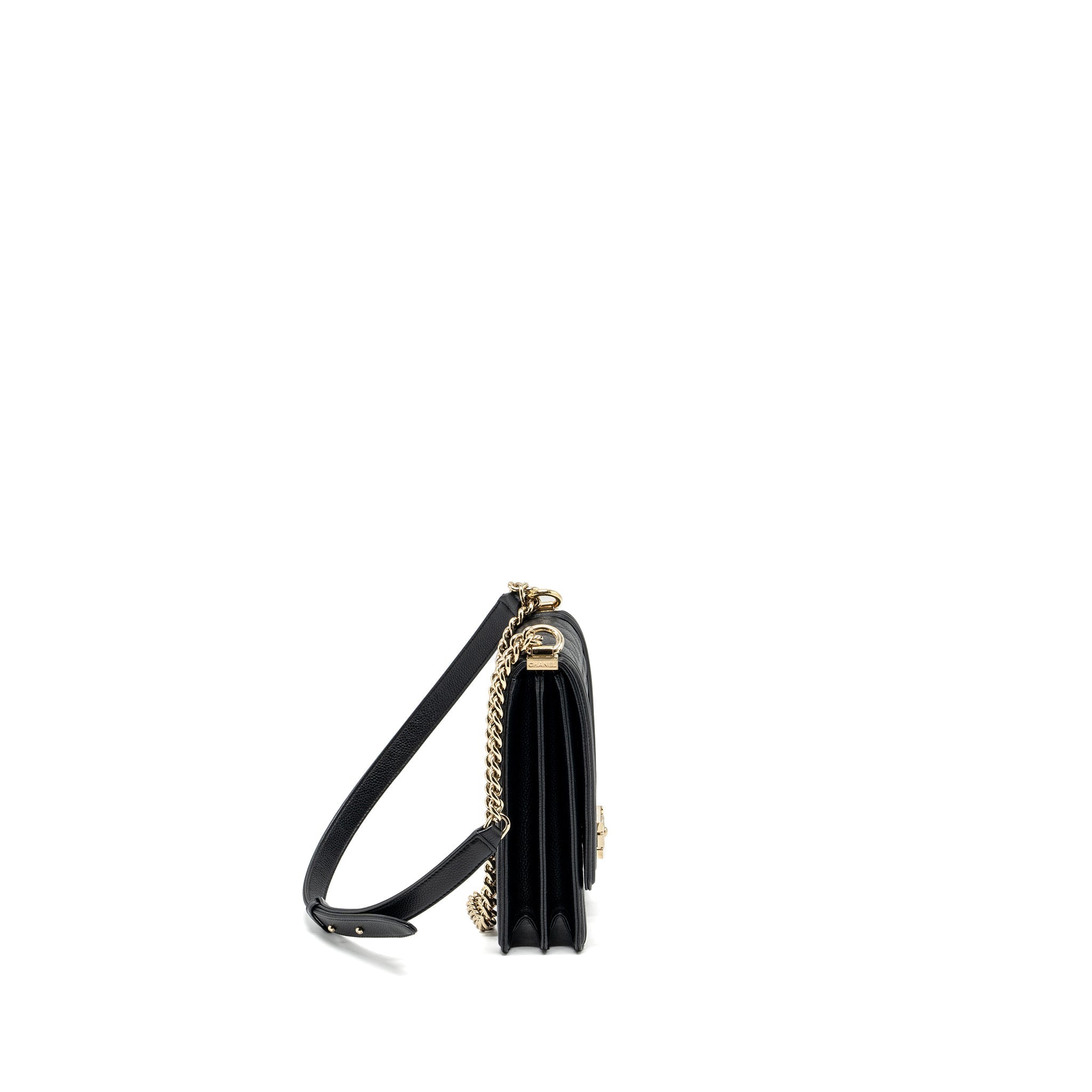 Chanel North South Boy Bag Caviar Black L
