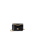 Chanel mini 2.55 reissue flap bag aged calfskin black