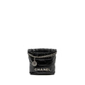 Chanel mini 22 Bag Shiny Calfskin Black  (Microchip)