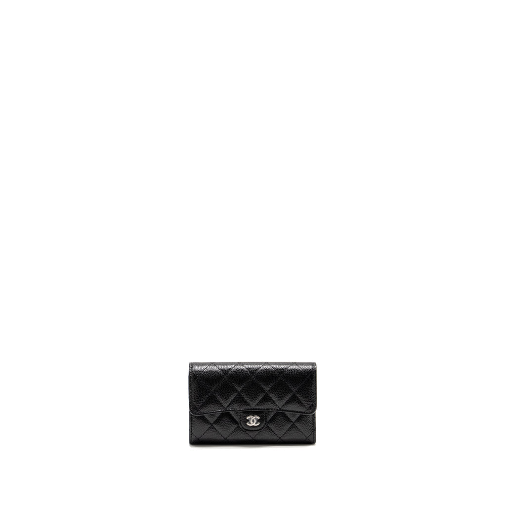 Chanel Classic Flap Wallet Caviar Black  (Microchip)
