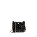 Chanel 22B Pearl Crush Hobo Bag Lambskin BLACK  (Microchip)