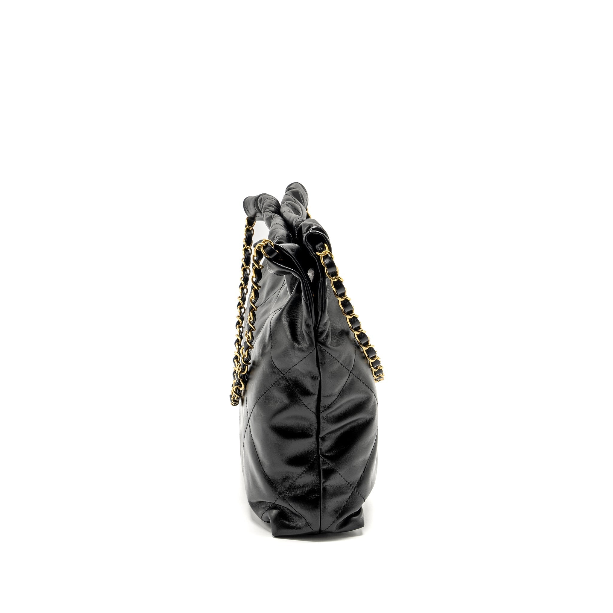 Chanel Small 22 Bag Shiny Calfskin Black  (Microchip)