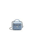 Chanel Vanity Case with Chain Denim Blue L (Microchip)