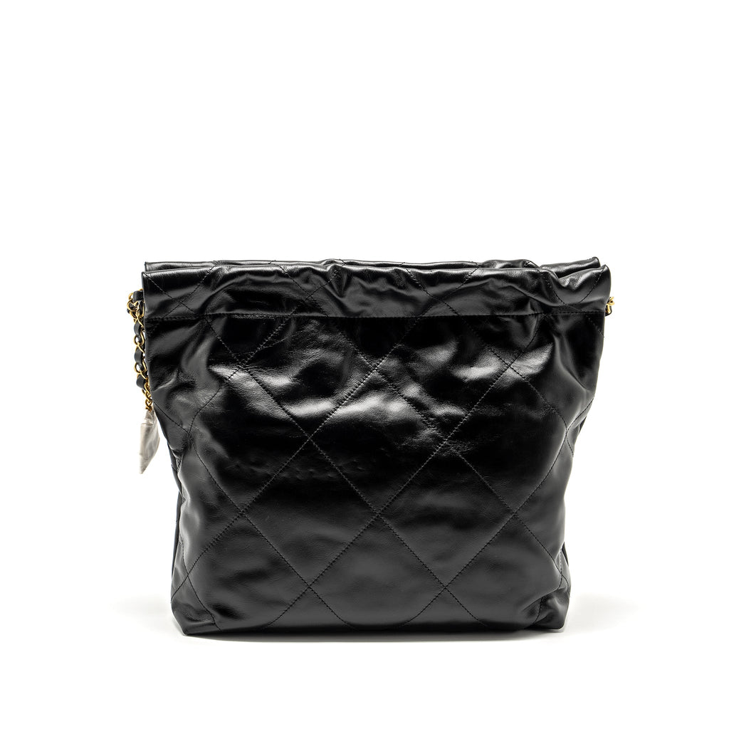 Chanel Small 22 Bag Shiny Calfskin Black  (Microchip)