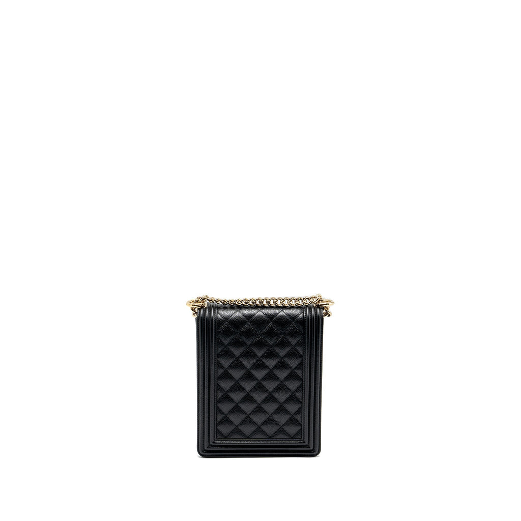 Chanel North South Boy Bag Caviar Black L