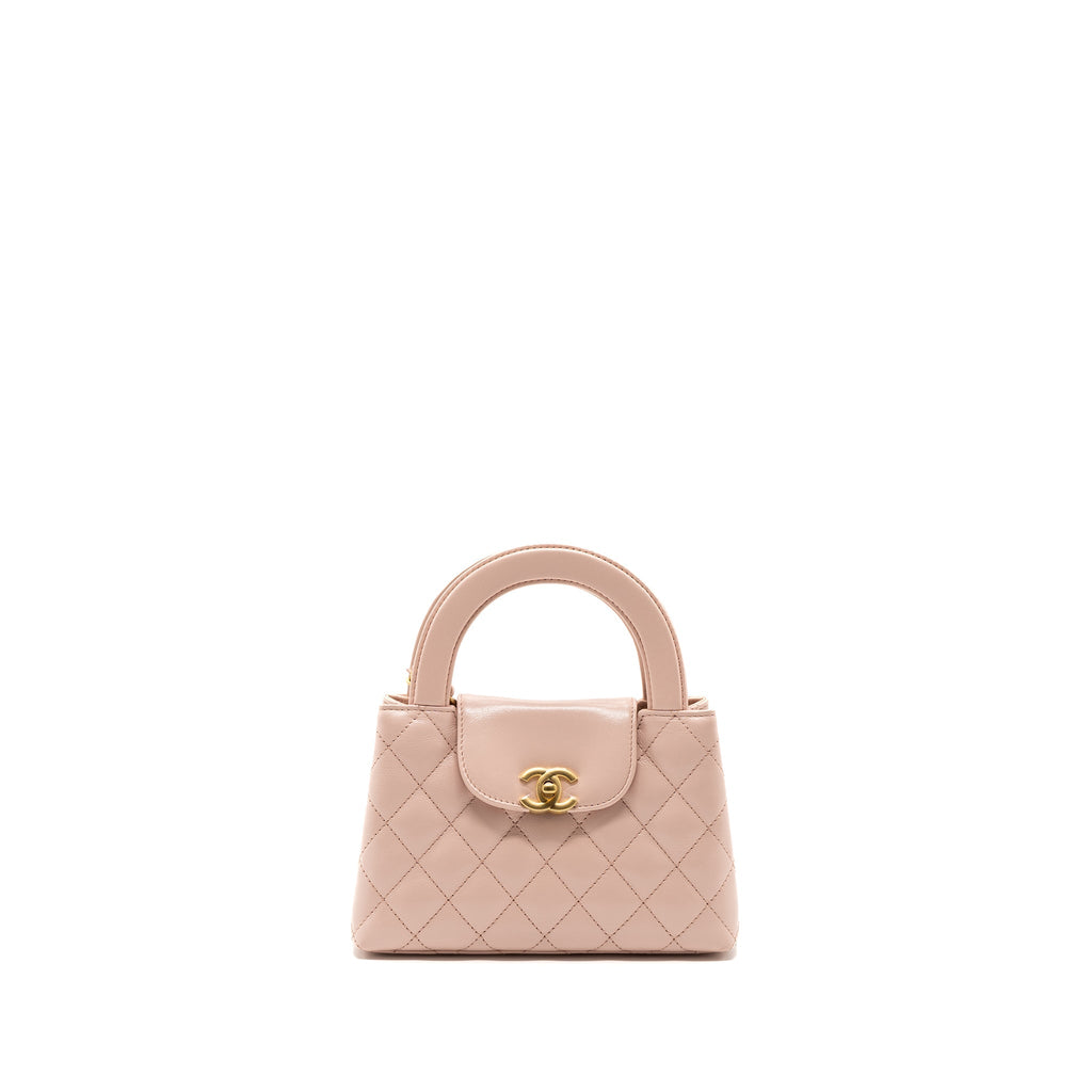 Chanel 23k Mini Shopping Bag Calfskin Light Pink  Brushed (Microchip)