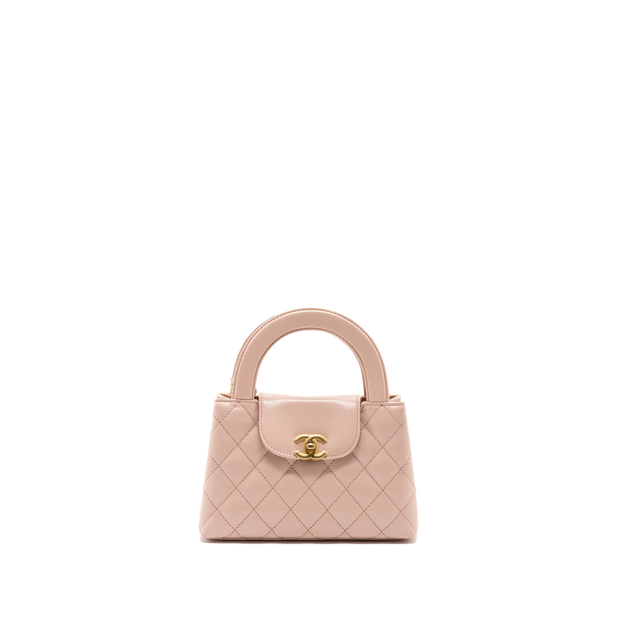 Chanel 23k Mini Shopping Bag Calfskin Light Pink  Brushed (Microchip)