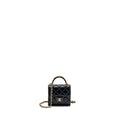 Chanel 22B Top Handle Mini Flap Clutch Lambskin black  (Microchip)
