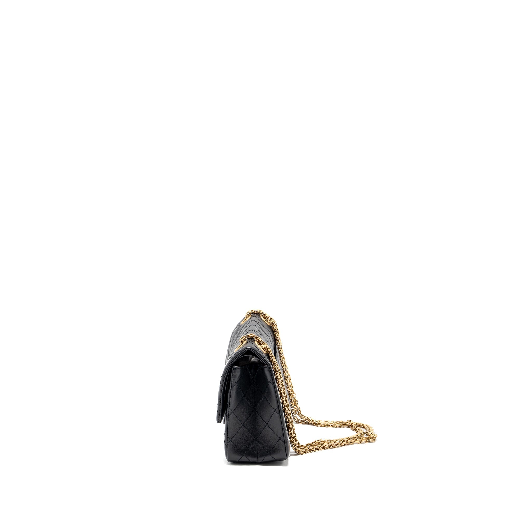 Chanel Small 2.55 reissue double flap bag aged calfskin black