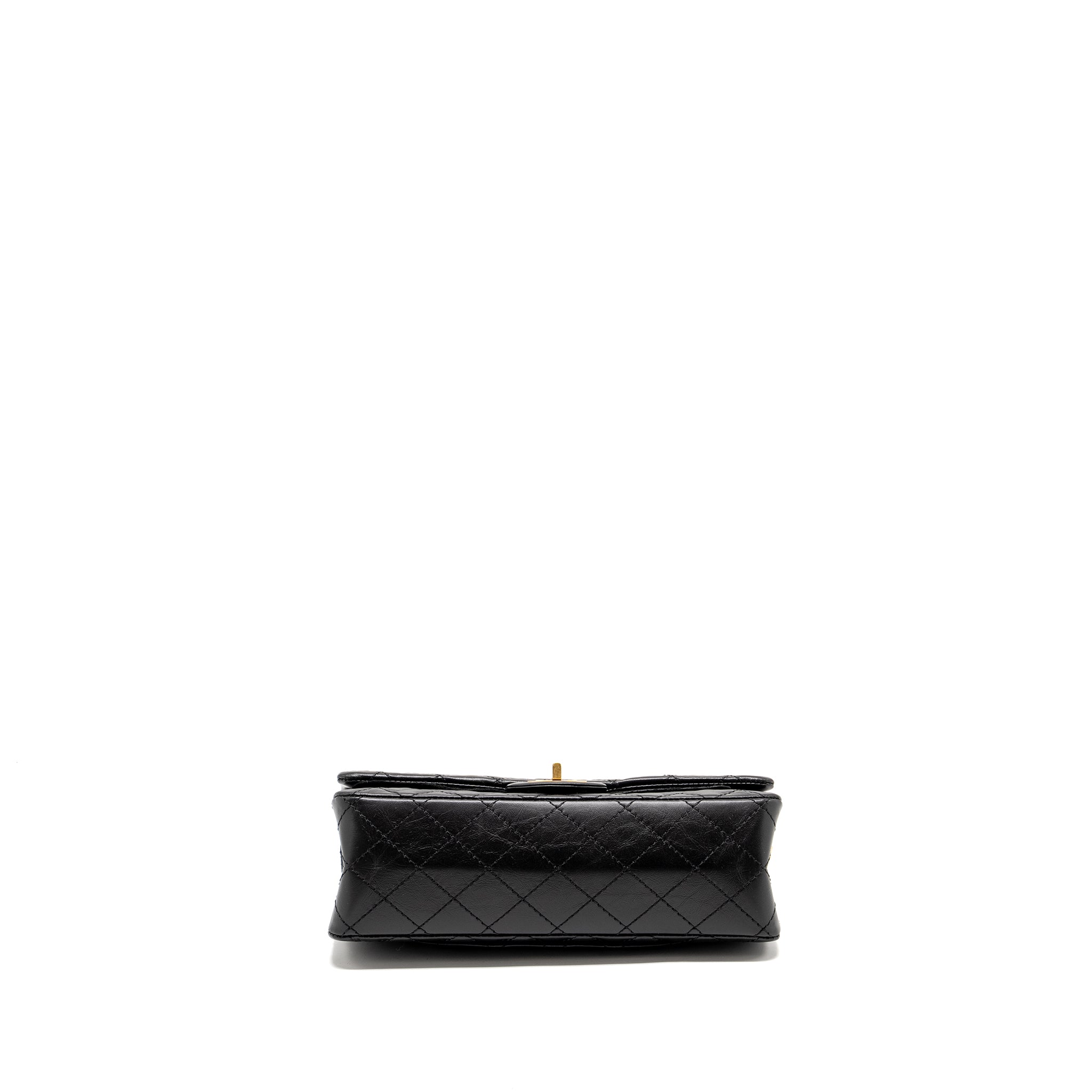 Chanel Small 2.55 Reissue Double Flap Bag Aged Calfskin Black  (Microchip)