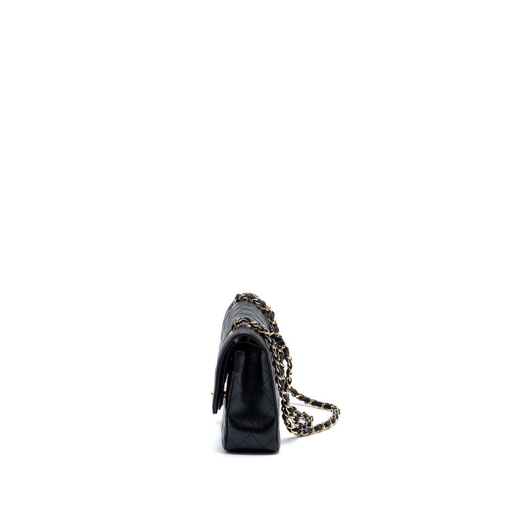 Chanel Medium classic double flap bag caviar black