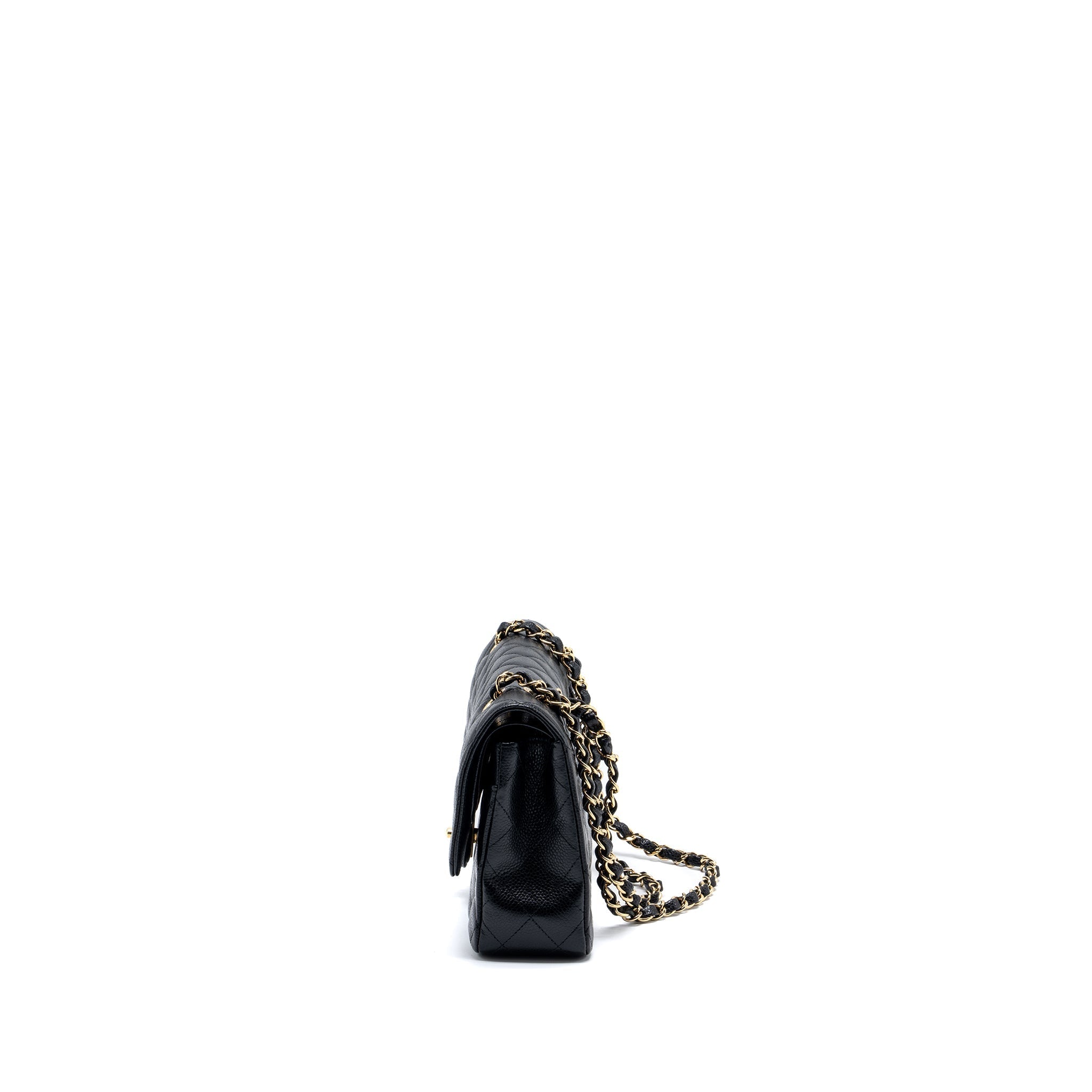 Chanel Medium classic double flap bag caviar black