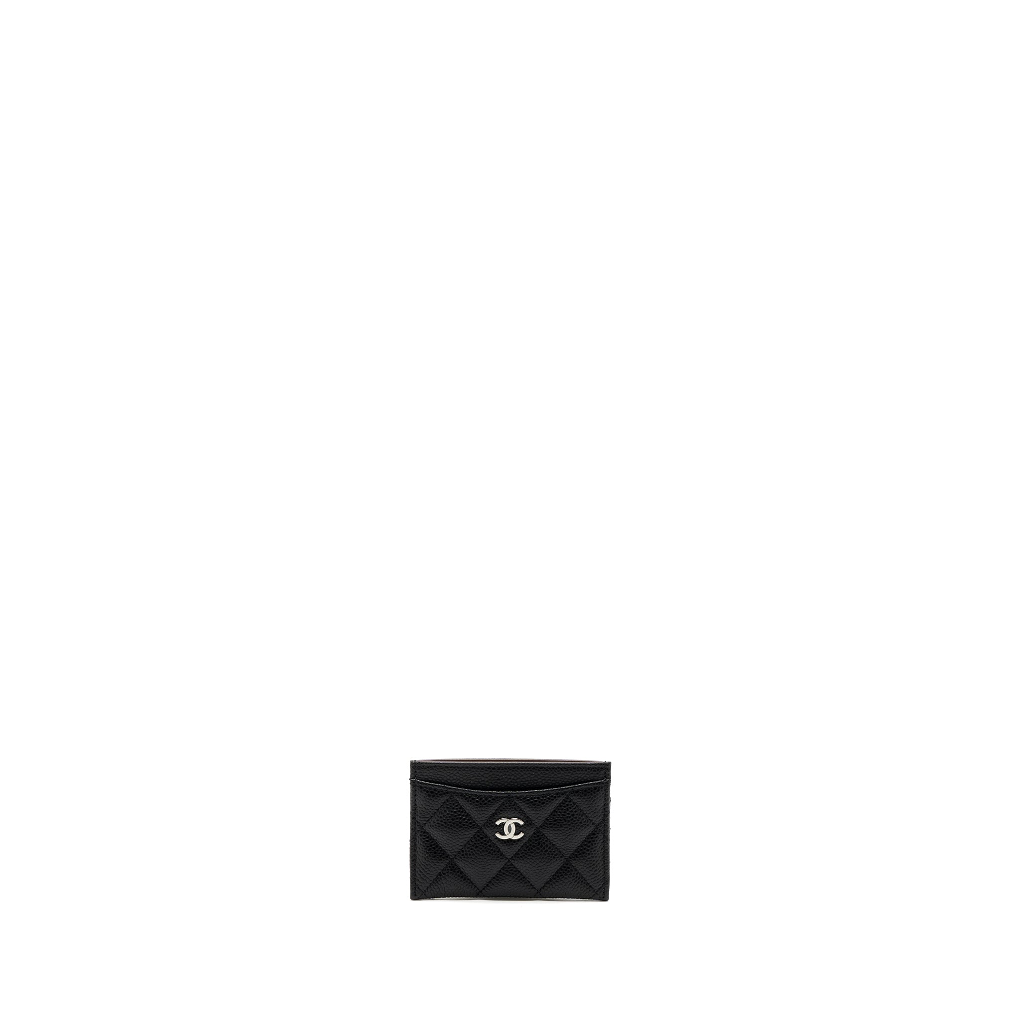 Chanel Classic Card Holder Caviar Black ( Microchip)
