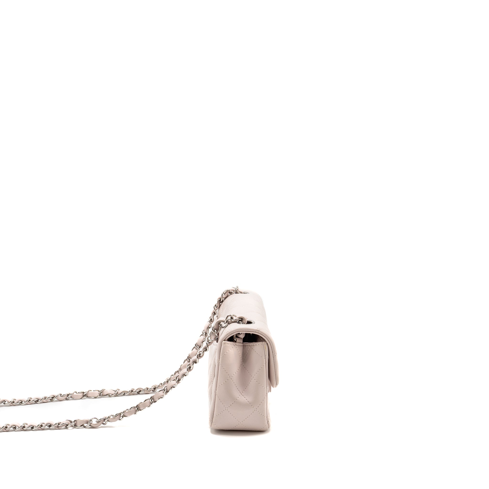 Chanel Mini Rectangular Flap Bag Lambskin Light Pink  (Microchip)
