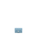 Chanel Classic Flap Card Holder Caviar Blue L
