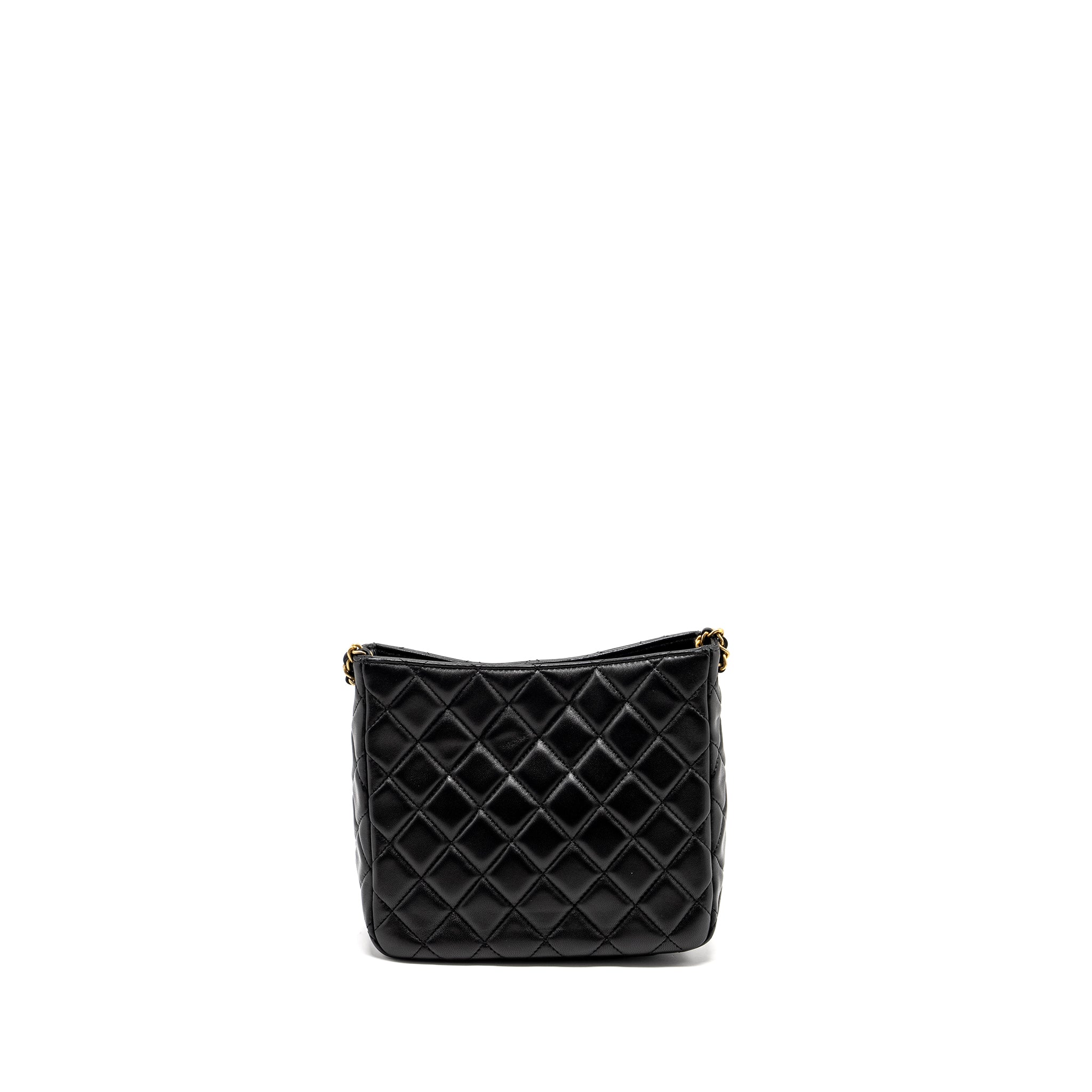 Chanel 22B Pearl Crush Hobo Bag Lambskin BLACK  (Microchip)