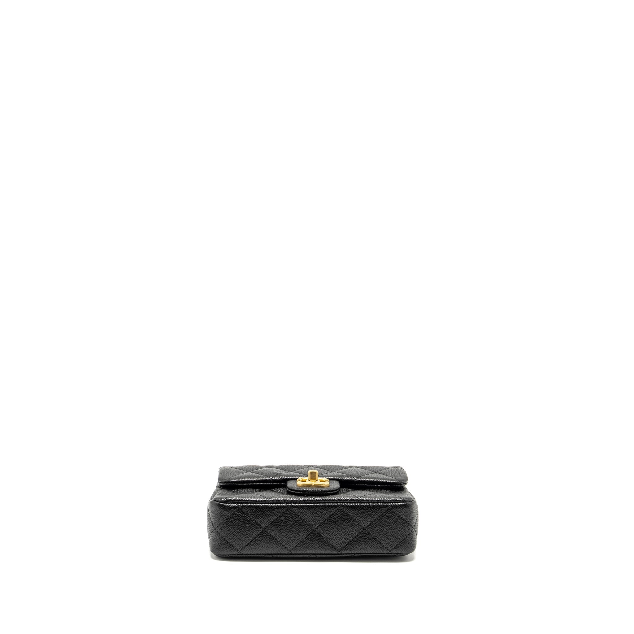 Chanel Coco Love Mini Flap Bag with Adjustable Chain Caviar Black  (Microchip)