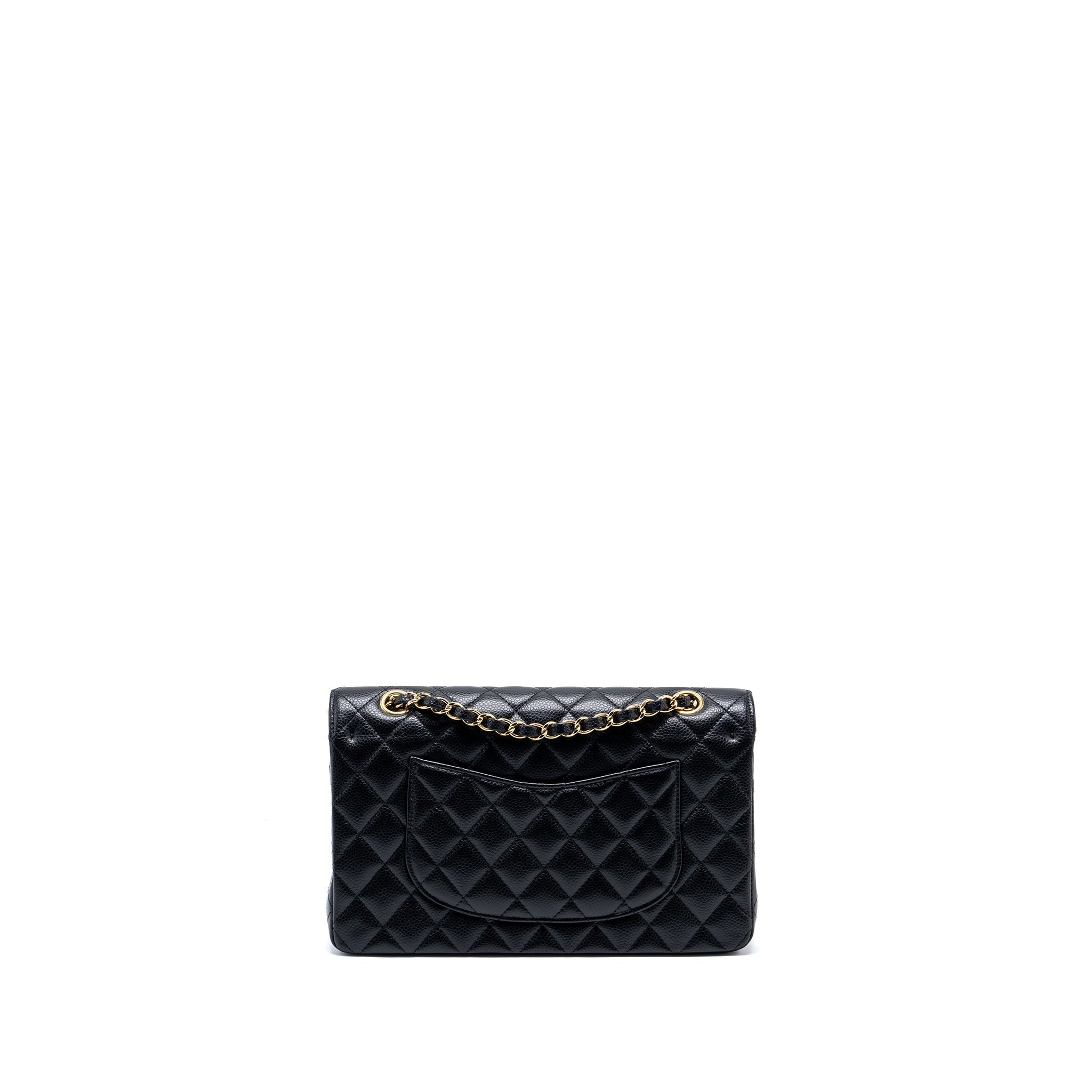 Chanel Medium classic double flap bag caviar black