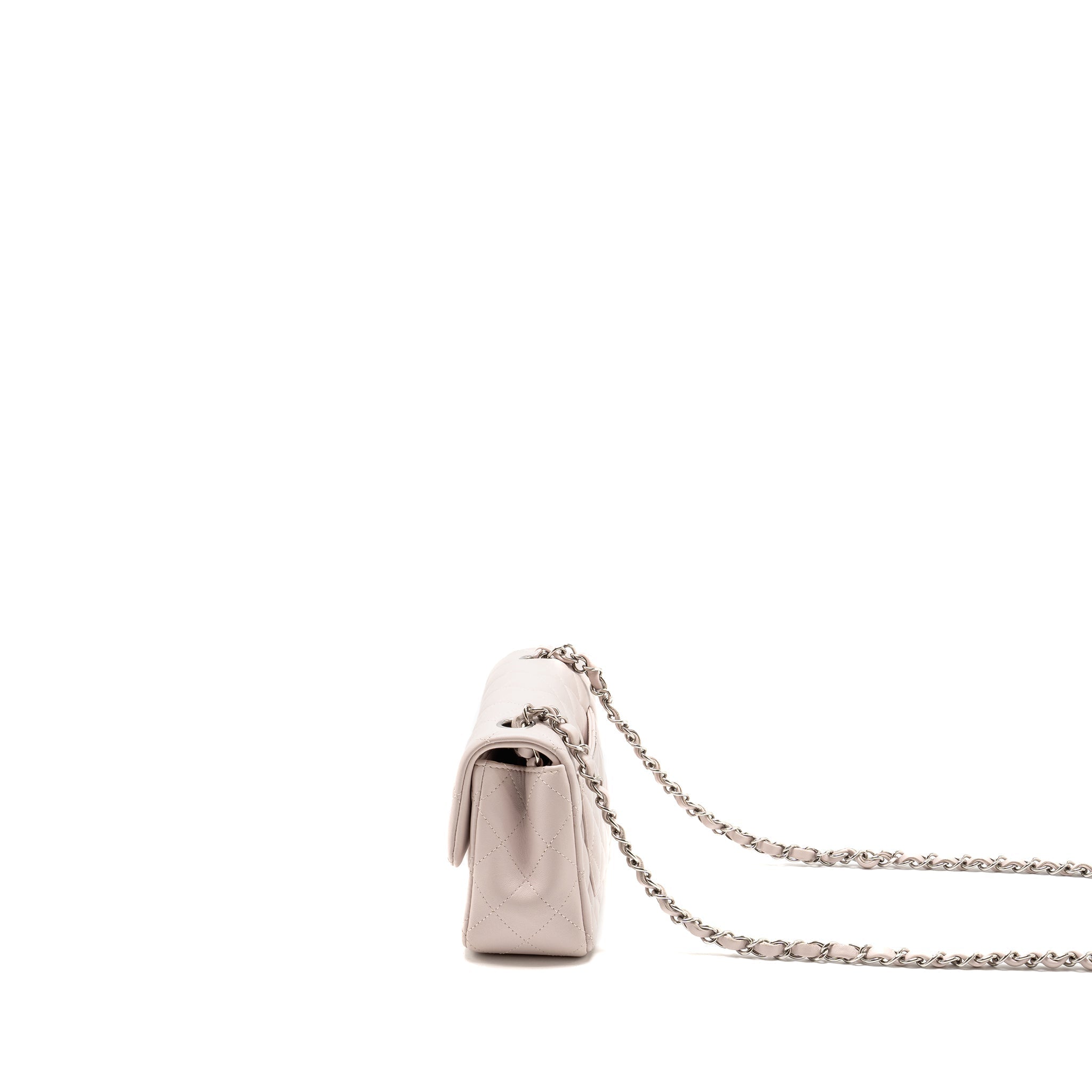 Chanel Mini Rectangular Flap Bag Lambskin Light Pink  (Microchip)