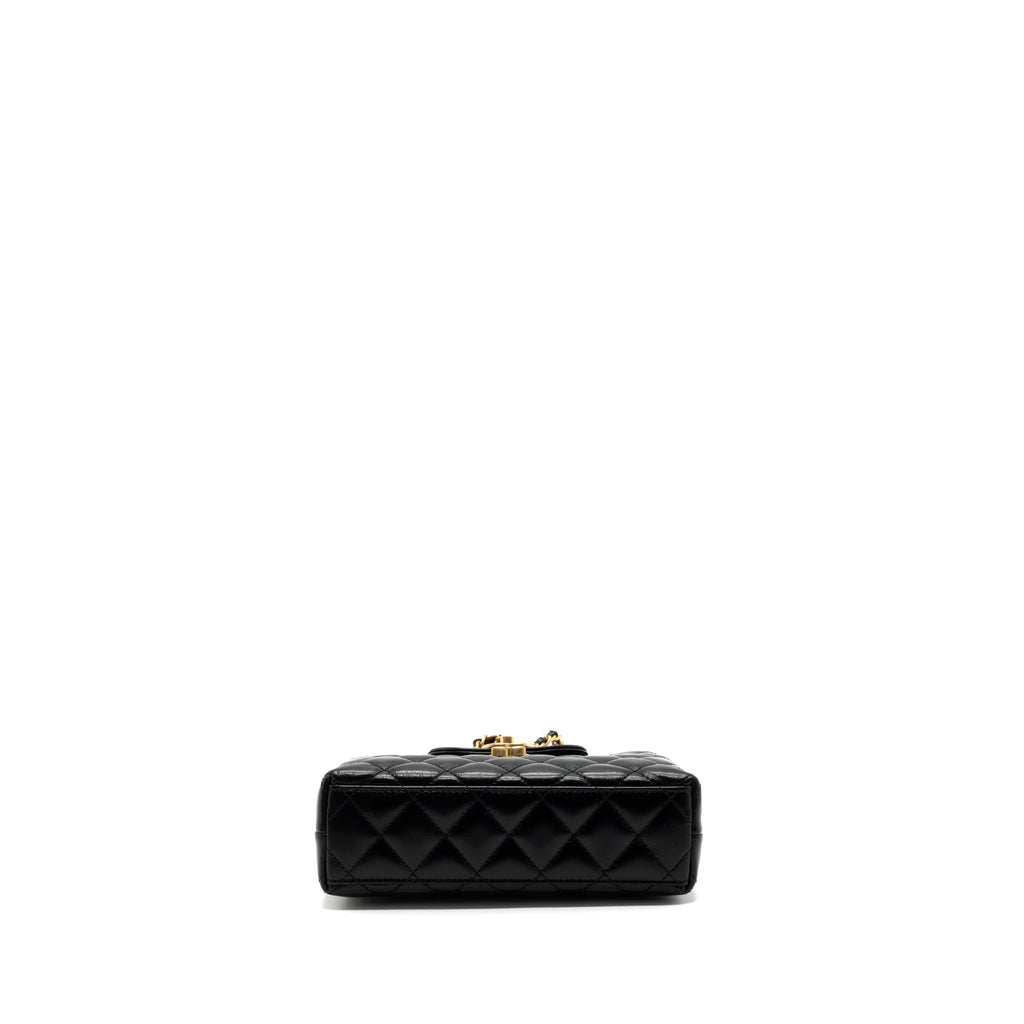 Chanel 23k Mini Shopping Tote Calfskin Black Brushed (Microchip)