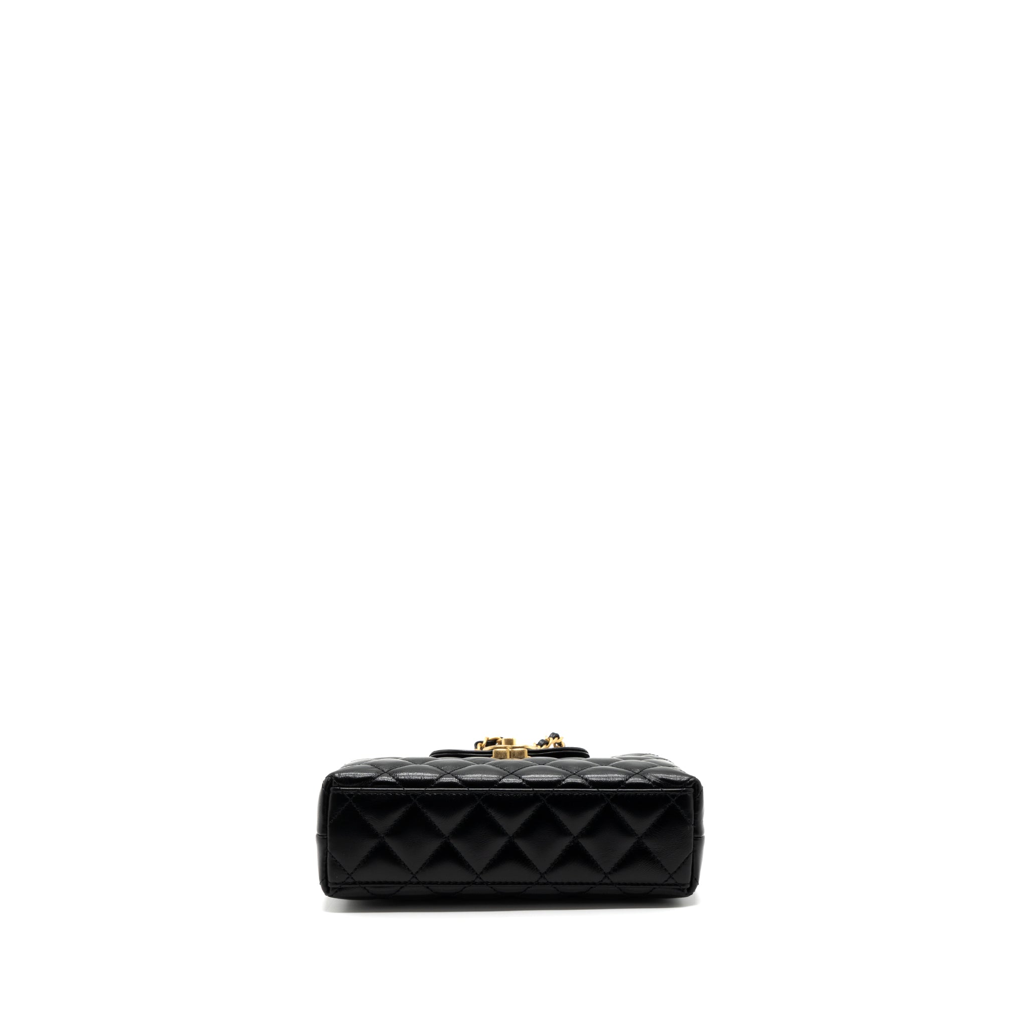 Chanel 23k Mini Shopping Tote Calfskin Black Brushed (Microchip)
