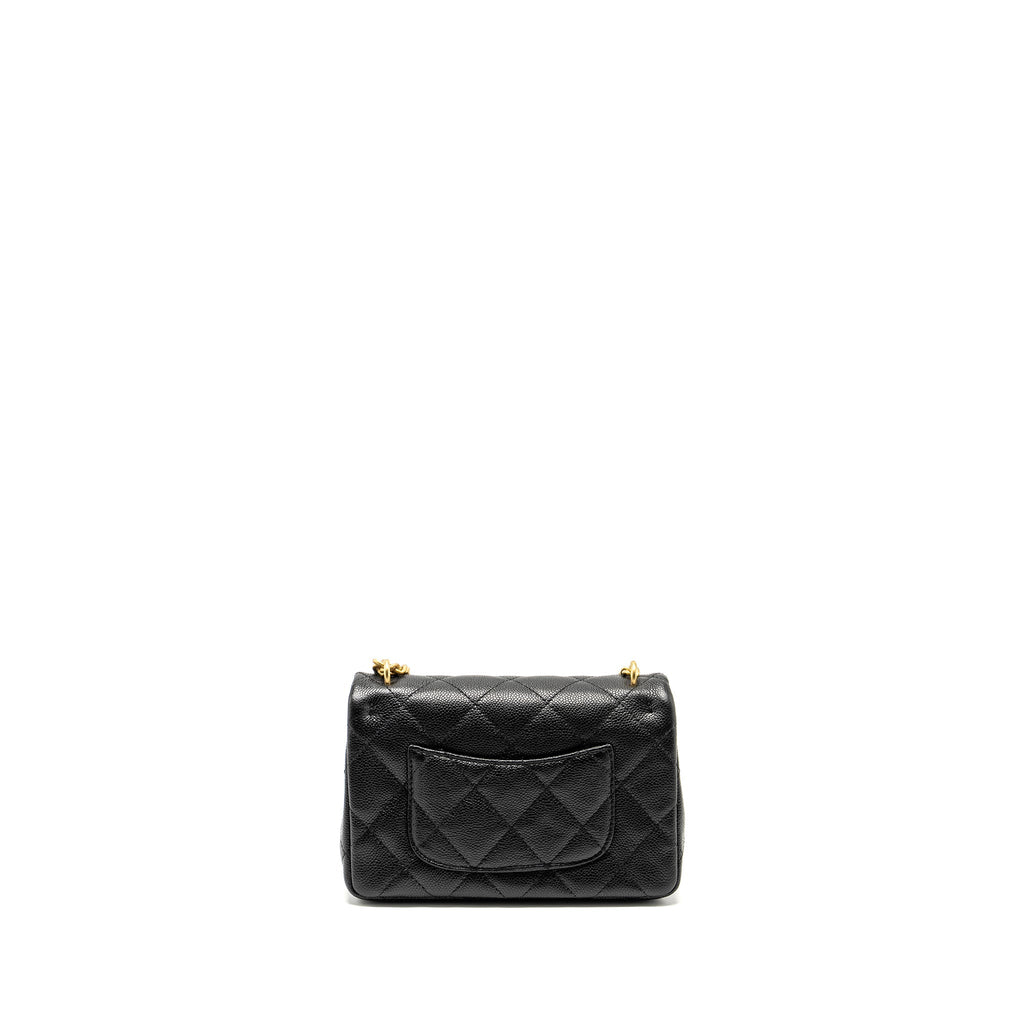 Chanel Coco Love Mini Flap Bag with Adjustable Chain Caviar Black  (Microchip)