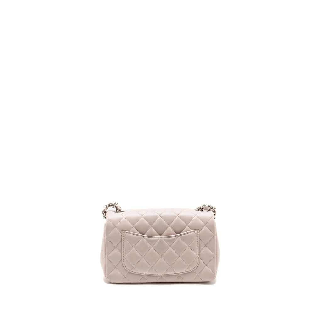 Chanel Mini Rectangular Flap Bag Lambskin Light Pink  (Microchip)